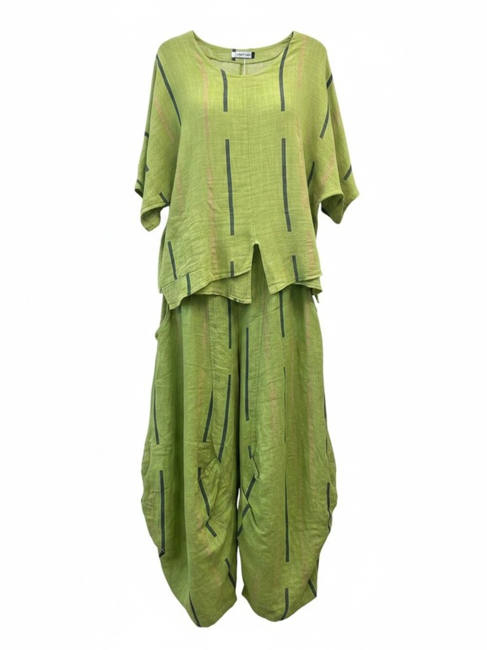 Transparente Green Linen Two-Piece Set
